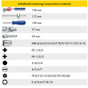HEYCO / 50829301683 / STECKSCHL-GAR. 50829-3016 1/4" 45 TLG. / EAN 4024089381009