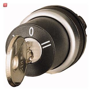 EATON / 216900 / Schlsseltaste, rastend, 3 Stellungen, Schlssel abziehbar: I, 0, II, Frontring Titan M22-WRS3 / EAN4015082169008