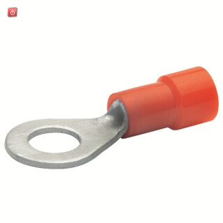 KLAUKE / 6204 / Quetschkabelschuh isoliert, M4 DIN 46237, Isolierhülse PA, 0,5-1 mm² / EAN 4012078070942