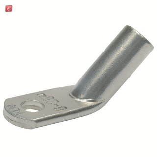 KLAUKE / 164R1045 / Winkelpresskabelschuh, 25 mm², M10, 45° abgewinkelt, Cu verzinnt / EAN 4012078056991