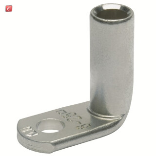 KLAUKE / 168R16 / Winkelpresskabelschuh, 95 mm², M16, 90° abgewinkelt, Cu verzinnt / EAN 4012078056700