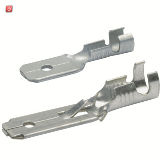 KLAUKE / 2220 / Flachstecker nicht-isoliert, DIN 46343, 6,3x0,8 mm, 0,5-1 mm², CuZn / EAN 4012078072748