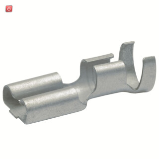 KLAUKE / 2750 / Flachsteckhülse nicht-isol., 6,3x0,8 mm mit Rastzunge, 4-6 mm², CuZn / EAN 4012078072205
