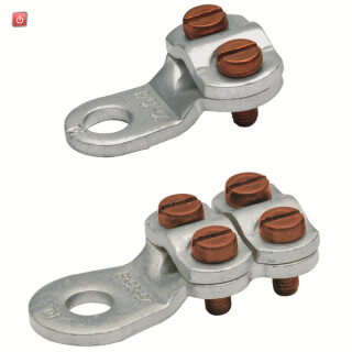KLAUKE / 587R12 / Klemmkabelschuh, gestanzt, 50 - 70 mm², M12, 4 Schrauben, verzinnt / EAN 4012078068628