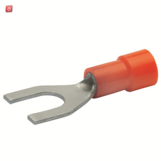 KLAUKE / 620C6 / Quetschkabelschuh isoliert, M6, 0,5-1 mm², Gabelform / EAN 4012078071031