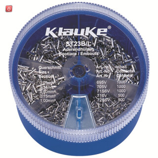 KLAUKE / ST23B / Streudose mit Aderendhülsen 0,25-1 mm² nach DIN 46228 Teil 1 / EAN 4012078066464