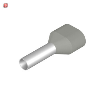 WEIDMÜLLER / 9037530000 / H4,0/22D ZH GR / Aderendhülse, Zwillings-Aderendhülse, 4 mm², Abisolierlänge: 15 mm, / EAN 4008190493103