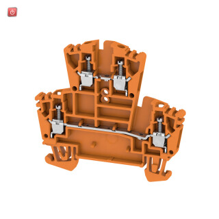 WEIDMÜLLER / 1021560000 / WDK 2.5 OR / Mehrstock-Reihenklemme, Schraubanschluss, orange, 2.5 mm², 400 V, 400 / EAN 4008190415402