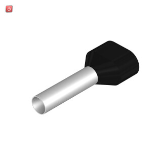 WEIDMÜLLER / 9037330000 / H6,0/29 ZH SW / Aderendhülse, Zwillings-Aderendhülse, 6 mm², Abisolierlänge: 24 mm, / EAN 4008190492809