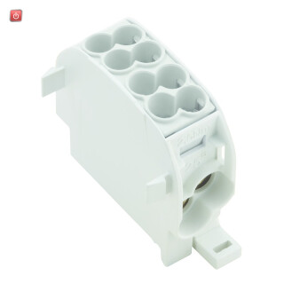 WEIDMÜLLER / 1560730000 / WPD 101 2X25/2X16 GY / Potentialverteilerklemme, Schraubanschluss, lichtgrau, 25 mm², 152 A, / EAN 4050118365818