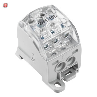 WEIDMÜLLER / 1562210000 / WPD 106 1X70/2X25+3X / Potentialverteilerklemme, Schraubanschluss, lichtgrau, 70 mm², 215 A, / EAN 4050118385281