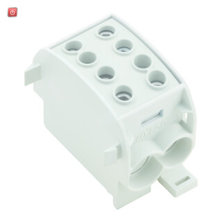 WEIDMÜLLER / 1561770000 / WPD 103 2X70/2X50 GY / Potentialverteilerklemme, Schraubanschluss, lichtgrau, 70 mm², 300 A, / EAN 4050118366693