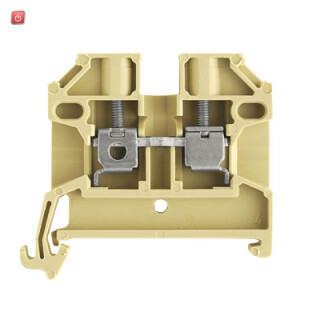WEIDMÜLLER / 0380460000 / SAK 2.5/35 / Durchgangs-Reihenklemme, Schraubanschluss, beige/gelb, 2.5 mm², 24 A, / EAN 4008190042363