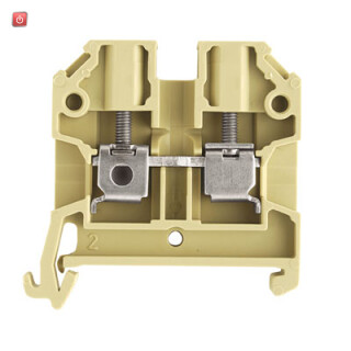 WEIDMÜLLER / 0443660000 / SAK 4/35 / Durchgangs-Reihenklemme, Schraubanschluss, beige/gelb, 4 mm², 32 A, / EAN 4008190019990