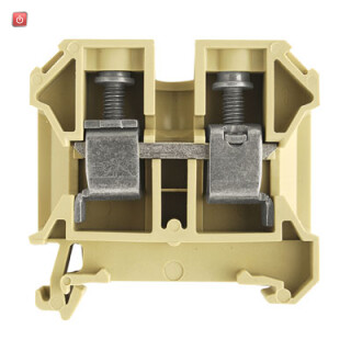 WEIDMÜLLER / 0380660000 / SAK 16/35 PA / Durchgangs-Reihenklemme, Schraubanschluss, beige/gelb, 16 mm², 76 A, / EAN 4008190118204