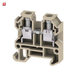 WEIDMÜLLER / 0294360000 / AKZ 4 / Durchgangs-Reihenklemme, Schraubanschluss, dunkelbeige, 4 mm², 32 A, / EAN 4008190054625