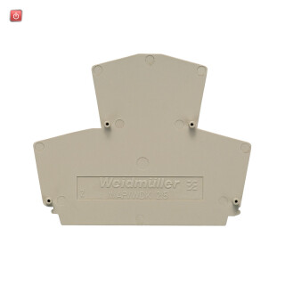 WEIDMÜLLER / 1059100000 / WAP WDK2.5 / Abschlussplatte (Klemmen), dunkelbeige, Höhe: 69 mm, Breite: 1.5 mm, / EAN 4008190101954