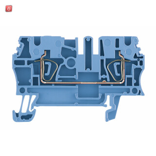 WEIDMÜLLER / 1608520000 / ZDU 2.5 BL / Durchgangs-Reihenklemme, Zugfederanschluss, blau, 2.5 mm², 24 A, 800 / EAN 4008190077501