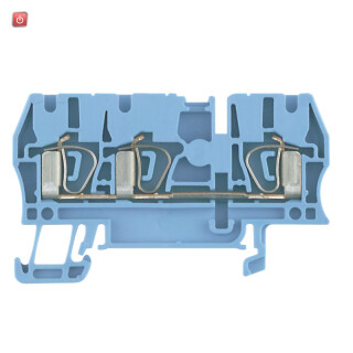 WEIDMÜLLER / 1608550000 / ZDU 2.5/3AN BL / Durchgangs-Reihenklemme, Zugfederanschluss, blau, 2.5 mm², 24 A, 800 / EAN 4008190077310