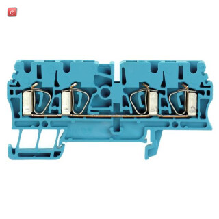 WEIDMÜLLER / 1608580000 / ZDU 2.5/4AN BL / Durchgangs-Reihenklemme, Zugfederanschluss, blau, 2.5 mm², 24 A, 800 / EAN 4008190076849