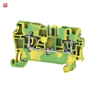 WEIDMÜLLER / 1608640000 / ZPE 2.5 / Schutzleiter-Reihenklemme, Zugfederanschluss, grün / gelb, 2.5 mm², / EAN 4008190076733