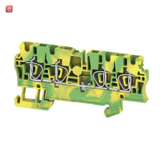 WEIDMÜLLER / 1608660000 / ZPE 2.5/4AN / Schutzleiter-Reihenklemme, Zugfederanschluss, grün / gelb, 2.5 mm², / EAN 4008190076290