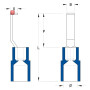WEIDMÜLLER / 1312450000 / HBT 2,5 - 3,0 BL / Kabelschuh, Isolation: vorhanden, Leiteranschlussquerschnitt, max.: / EAN 4050118115130