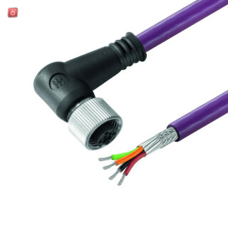 WEIDMÜLLER / 1431510150 / SAIL-M12BW-PBK38-1.5 / Datenleitung (konfektioniert) Kupfer, Polzahl: 4, Kabellänge: 1.5 m, / EAN 4050118241051