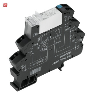 WEIDMÜLLER / 1479800000 / TRZ 5VDC 1CO 16A / Koppelrelais, 5 V DC +/-20 %, LED grün, 1 Wechsler (AgNi) , 250 V AC, / EAN 4050118288094