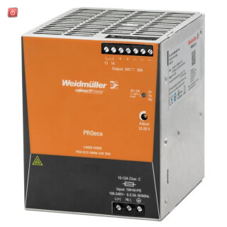 WEIDMÜLLER / 1469610000 / PRO ECO 480W 48V 10 / Gleichstromversorgung, 480 W, 10 A @ 55 °C / EAN 4050118275490