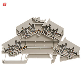 WEIDMÜLLER / 1394040000 / ZDK 2.5-2/4AN / Mehrstock-Reihenklemme, Zugfederanschluss, beige, 2.5 mm², 800 V, 400 / EAN 4050118301274