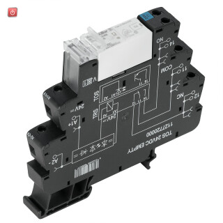 WEIDMÜLLER / 1479750000 / TRS 120VAC RC 1CO 16 / Koppelrelais, 120 V AC +/-10 %, LED grün, 1 Wechsler (AgNi) , 250 V AC / EAN 4050118287783