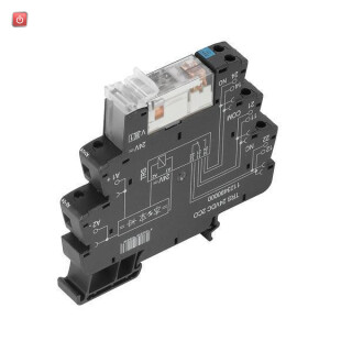 WEIDMÜLLER / 1123730000 / TRS 24VDC 2CO AU / Koppelrelais, 24 V DC +/-20 %, LED grün, 2 Wechsler (AgNi vergoldet) , / EAN 4032248906116