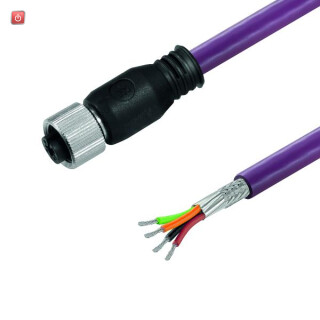 WEIDMÜLLER / 1431520150 / SAIL-M12BG-PBK38-1.5 / Datenleitung (konfektioniert) Kupfer, Polzahl: 4, Kabellänge: 1.5 m, / EAN 4050118241013