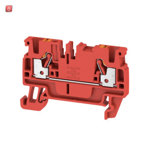 WEIDMÜLLER / 1521900000 / A2C 2.5 RD / Durchgangs-Reihenklemme, PUSH IN, rot, 2.5 mm², 24 A, 800 V, Anzahl / EAN 4050118328332