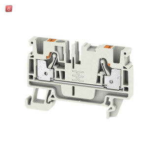 WEIDMÜLLER / 2051330000 / A2C 4 LTGY / Durchgangs-Reihenklemme, PUSH IN, lichtgrau, 4 mm², 32 A, 800 V, / EAN 4050118411393