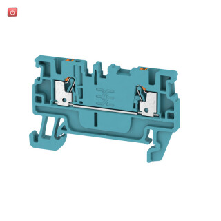 WEIDMÜLLER / 1552820000 / A2C 1.5 BL / Durchgangs-Reihenklemme, PUSH IN, blau, 1.5 mm², 17.5 A, 500 V, Anzahl / EAN 4050118359732