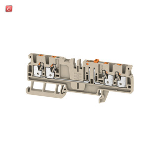 WEIDMÜLLER / 1989860000 / ADT 2.5 4C / Trenn- und Messtrenn-Reihenklemme, PUSH IN, dunkelbeige, 2.5 mm², 20 / EAN 4050118374506
