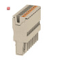 WEIDMÜLLER / 1513730000 / APG 2.5/8 / Stecker (Klemmen), PUSH IN, dunkelbeige, 2.5 mm², 24 A, 800 V, Anzahl / EAN 4050118321425