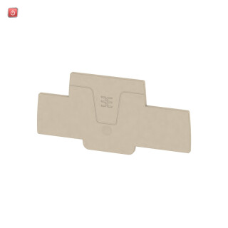 WEIDMÜLLER / 1547690000 / AEP 2T 2.5 / Abschlussplatte (Klemmen), dunkelbeige, Höhe: 88.25 mm, Breite: 2.1 / EAN 4050118441048