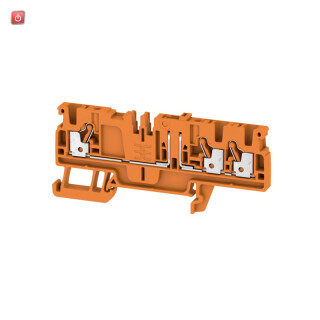 WEIDMÜLLER / 1989850000 / ADT 2.5 3C OR / Trenn- und Messtrenn-Reihenklemme, PUSH IN, orange, 2.5 mm², 20 A, 500 / EAN 4050118374384