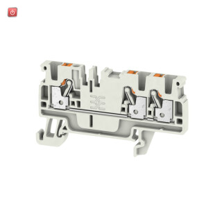 WEIDMÜLLER / 2003120000 / A3C 2.5 LTGY / Durchgangs-Reihenklemme, PUSH IN, lichtgrau, 2.5 mm², 24 A, 800 V, / EAN 4050118462814