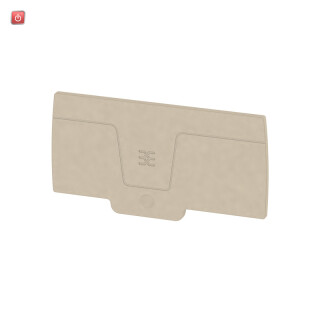WEIDMÜLLER / 1988300000 / AEP AP12 / Abschlussplatte (Klemmen), dunkelbeige, Höhe: 87.2 mm, Breite: 2.4 mm, / EAN 4050118372786