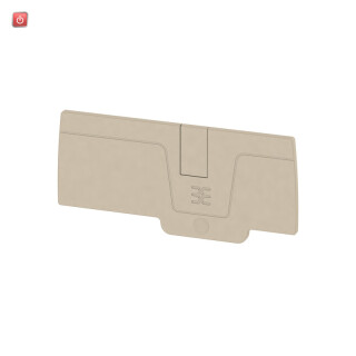 WEIDMÜLLER / 1991970000 / AEP 2C 6 / Abschlussplatte (Klemmen), dunkelbeige, Höhe: 64.93 mm, Breite: 2.1 / EAN 4050118376692