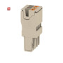 WEIDMÜLLER / 1513650000 / APG 2.5/3 / Stecker (Klemmen), PUSH IN, dunkelbeige, 2.5 mm², 24 A, 800 V, Anzahl / EAN 4050118321340