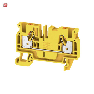 WEIDMÜLLER / 2051250000 / A2C 4 YL / Durchgangs-Reihenklemme, PUSH IN, gelb, 4 mm², 32 A, 800 V, Anzahl / EAN 4050118411768