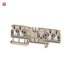 WEIDMÜLLER / 1989950000 / ADT 2.5 4C W/O DTLV / Trenn- und Messtrenn-Reihenklemme, PUSH IN, dunkelbeige, 2.5 mm², 20 / EAN 4050118374605