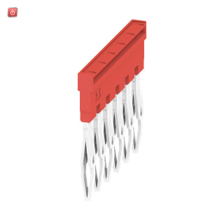 WEIDMÜLLER / 2108720000 / ZQV 2.5N/6 RD / Querverbinder (Klemmen), gesteckt, rot, 24 A, Polzahl: 6, Raster in / EAN 4050118448504
