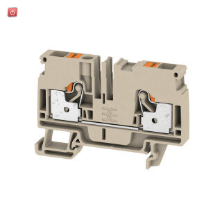WEIDMÜLLER / 1992110000 / A2C 6 / Durchgangs-Reihenklemme, PUSH IN, dunkelbeige, 6 mm², 41 A, 800 V, / EAN 4050118377064