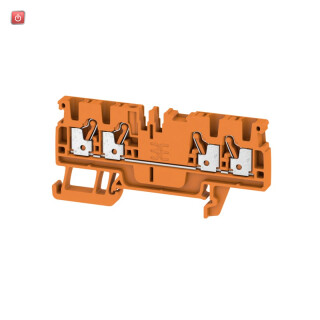 WEIDMÜLLER / 1521720000 / A4C 2.5 OR / Durchgangs-Reihenklemme, PUSH IN, orange, 2.5 mm², 24 A, 800 V, Anzahl / EAN 4050118327991